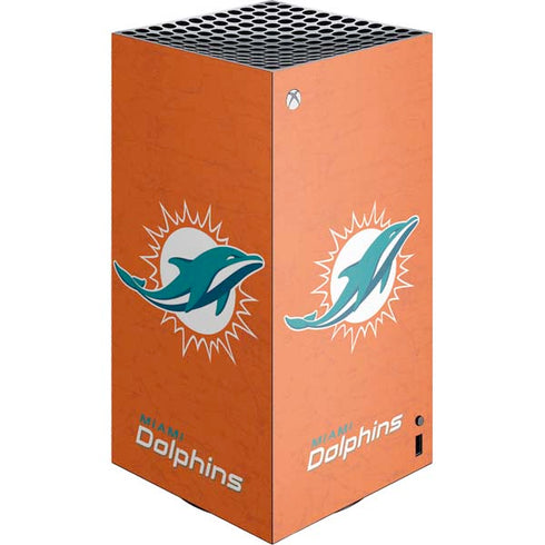 NFL Miami Dolphins Distressed- Orange XBox Series X Digital Edition Console Skin