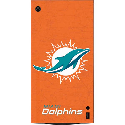 NFL Miami Dolphins Distressed- Orange XBox Series X Digital Edition Console Skin
