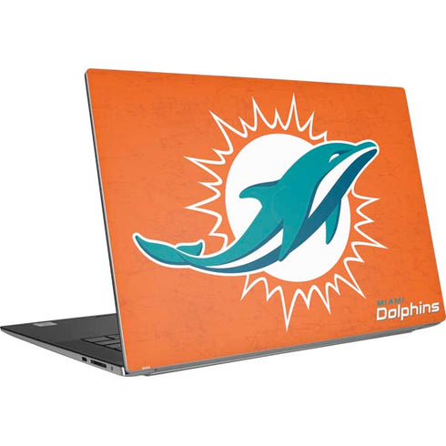 NFL Miami Dolphins Distressed- Orange Dell XPS Skin