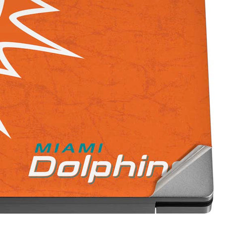 NFL Miami Dolphins Distressed- Orange Dell XPS Skin