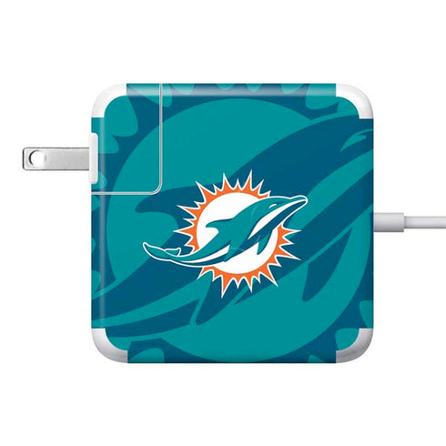 NFL Miami Dolphins Double Vision 85W Power Adapter (15 and 17 inch MacBook Pro Charger) Skin