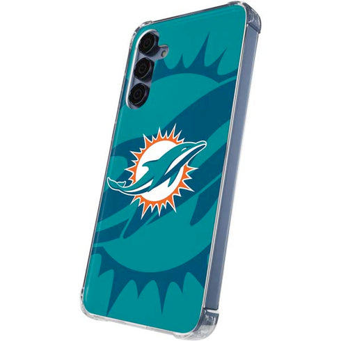 NFL Miami Dolphins Double Vision Galaxy A35 5G Clear Case