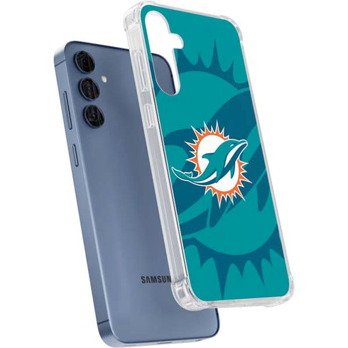 NFL Miami Dolphins Double Vision Galaxy A35 5G Clear Case