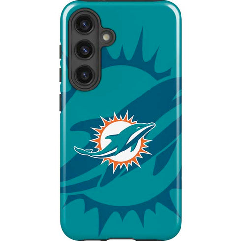 NFL Miami Dolphins Double Vision Galaxy S25 Impact Case