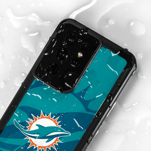NFL Miami Dolphins Double Vision Galaxy S24 Ultra Waterproof Case