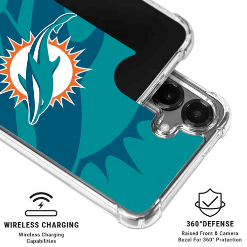 NFL Miami Dolphins Double Vision Galaxy S26 Clear Case