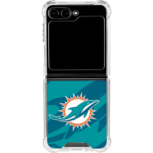 NFL Miami Dolphins Double Vision Galaxy Z Flip6 Clear Case