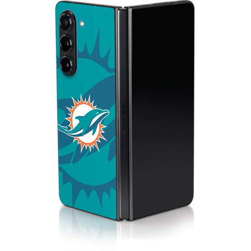 NFL Miami Dolphins Double Vision Galaxy Z Fold5 5G Skin