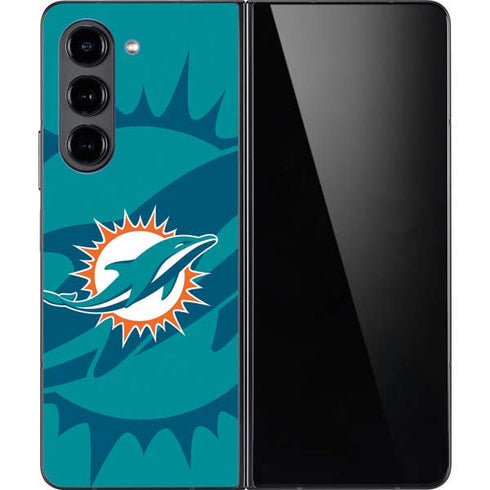 NFL Miami Dolphins Double Vision Galaxy Z Fold5 5G Skin
