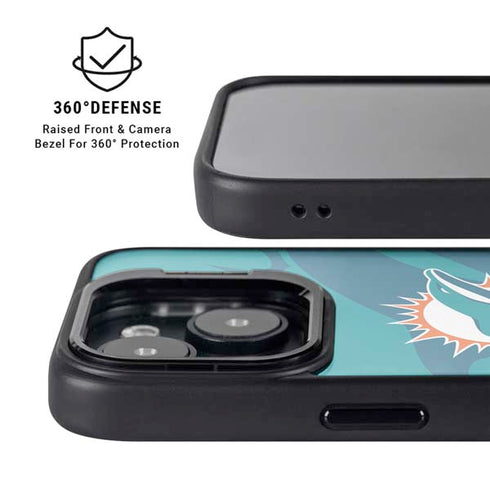 NFL Miami Dolphins Double Vision iPhone 14 Kickstand Case