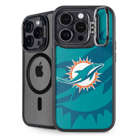 NFL Miami Dolphins Double Vision iPhone 14 Pro Max Kickstand Case