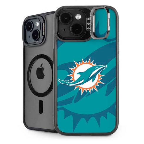 NFL Miami Dolphins Double Vision iPhone 15 Kickstand Case