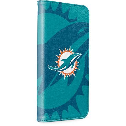 NFL Miami Dolphins Double Vision iPhone 15 Plus Folio Case