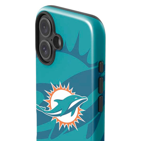 NFL Miami Dolphins Double Vision iPhone 16 Plus Impact Case
