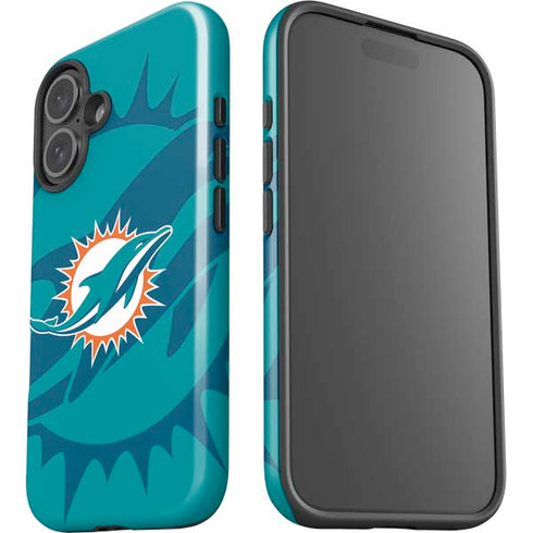 NFL Miami Dolphins Double Vision iPhone 16 Plus Impact Case