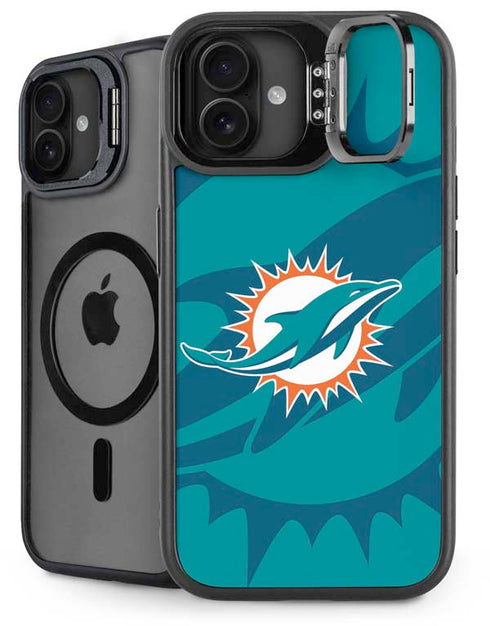 NFL Miami Dolphins Double Vision iPhone 16 Plus Kickstand Case