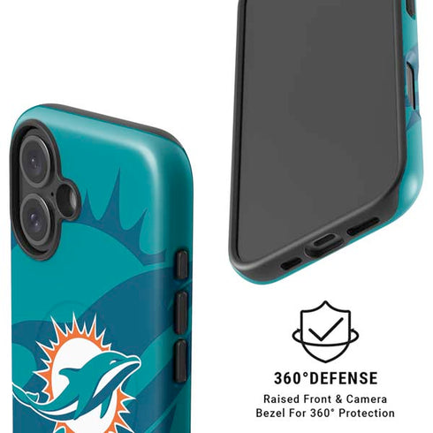 NFL Miami Dolphins Double Vision iPhone 16 Plus Magsafe Impact Case