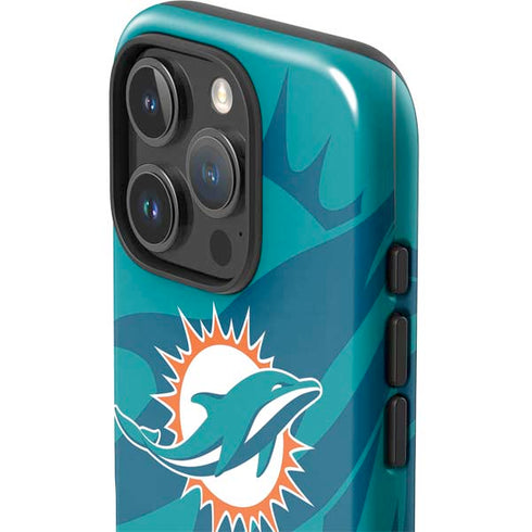 NFL Miami Dolphins Double Vision iPhone 16 Pro Impact Case