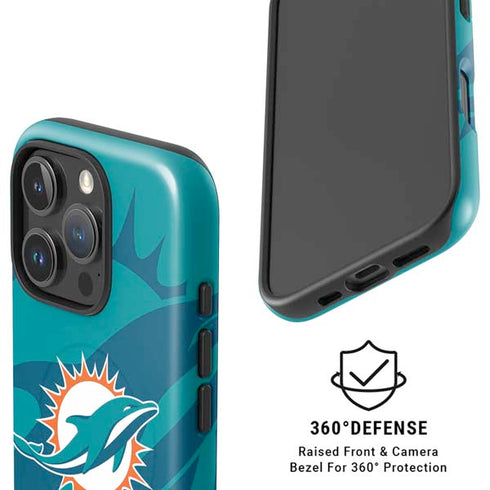 NFL Miami Dolphins Double Vision iPhone 16 Pro Magsafe Impact Case