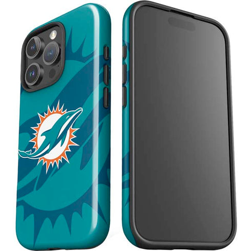 NFL Miami Dolphins Double Vision iPhone 16 Pro Max Impact Case