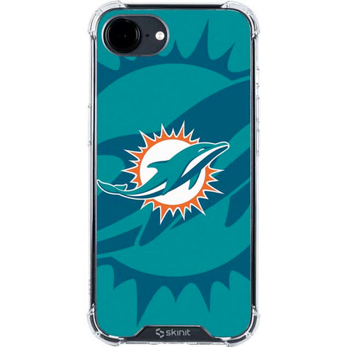 NFL Miami Dolphins Double Vision iPhone 16e Clear Case