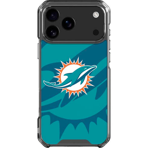NFL Miami Dolphins Double Vision iPhone 18 Pro Max Clear Case