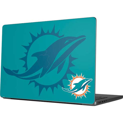 NFL Miami Dolphins Double Vision Apple MacBook Pro 14-inch Skin