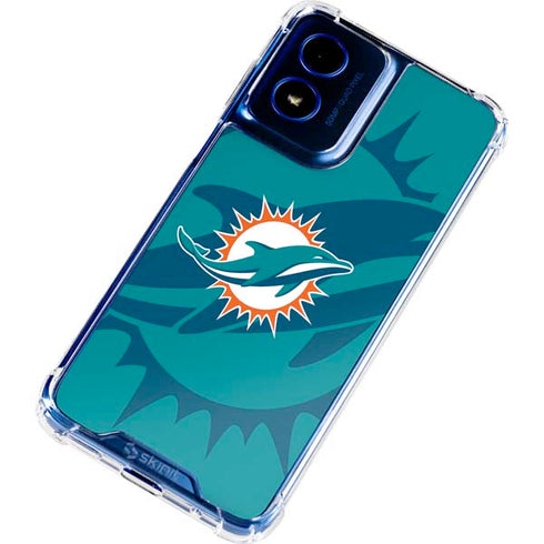 NFL Miami Dolphins Double Vision Moto G 5G (2024) Clear Case