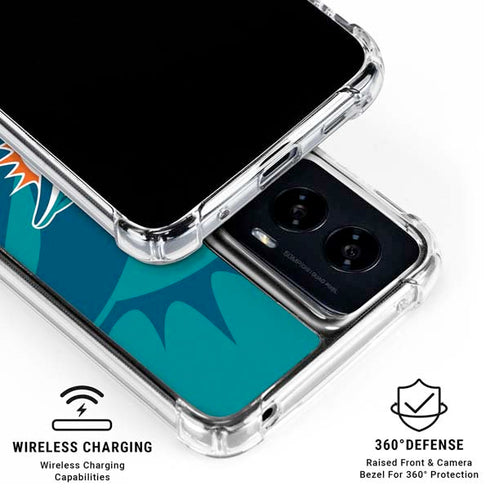 NFL Miami Dolphins Double Vision Moto G Power 5G (2024) Clear Case