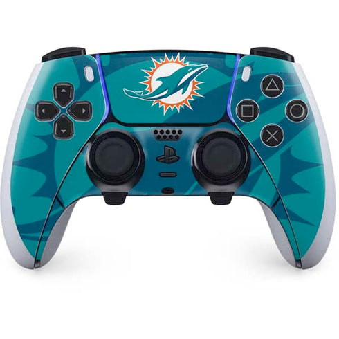 NFL Miami Dolphins Double Vision PS5 DualSense Edge Pro Controller Skin