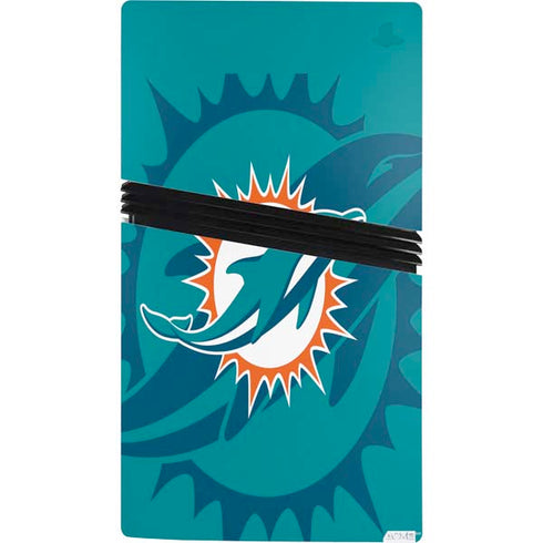 NFL Miami Dolphins Double Vision PS5 Pro Console Skin
