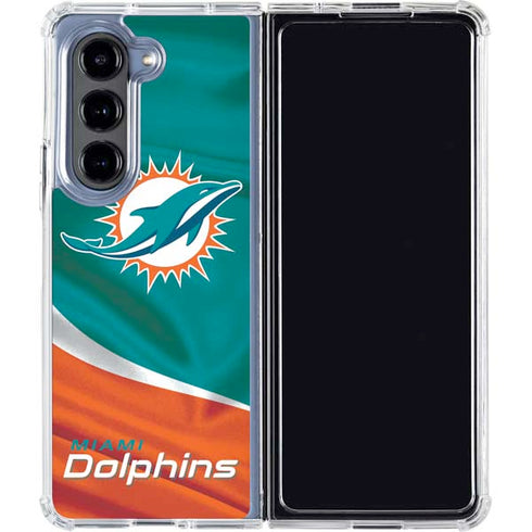NFL Miami Dolphins Galaxy Z Fold5 5G Clear Case
