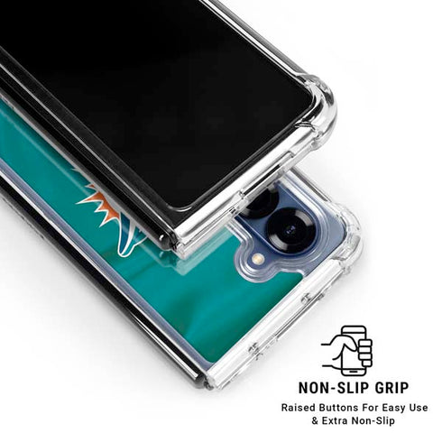NFL Miami Dolphins Galaxy Z Fold6 Clear Case
