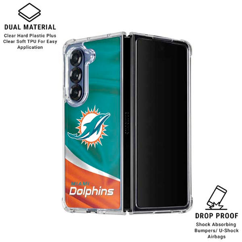NFL Miami Dolphins Galaxy Z Fold7 Clear Case