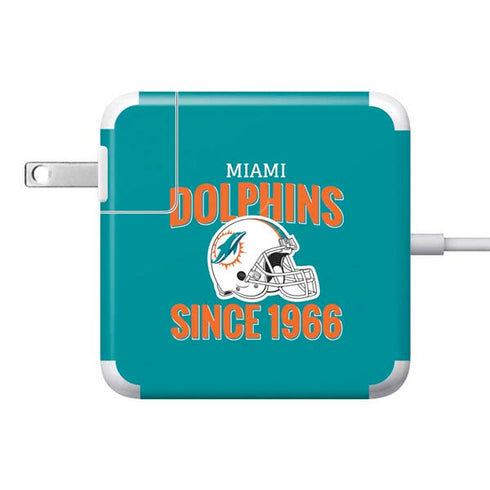 NFL Miami Dolphins Helmet 85W Power Adapter (15 and 17 inch MacBook Pro Charger) Skin