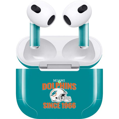 NFL Miami Dolphins Helmet Apple AirPods (3rd Gen 2021) Skin