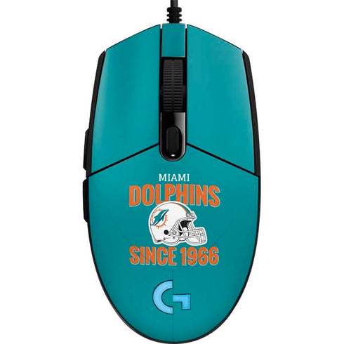 NFL Miami Dolphins Helmet G203 Prodigy RGB Wired Gaming Mouse Skin