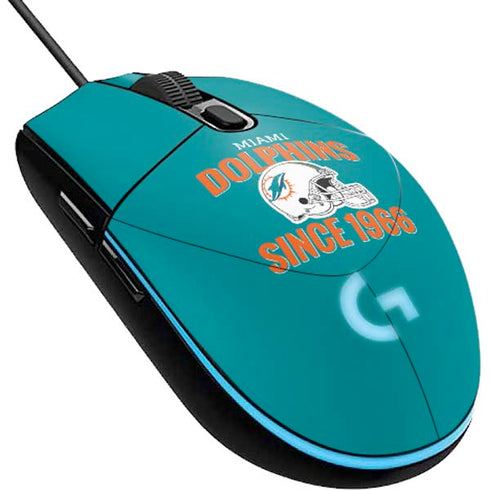 NFL Miami Dolphins Helmet G203 Prodigy RGB Wired Gaming Mouse Skin