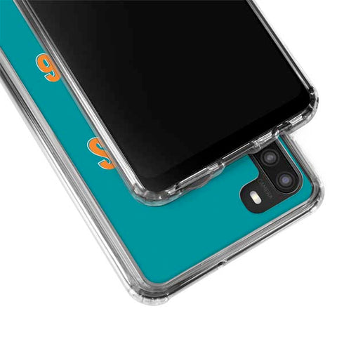NFL Miami Dolphins Helmet Galaxy A21 Clear Case