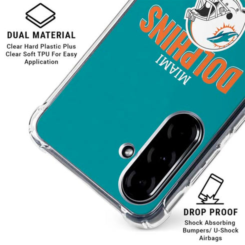 NFL Miami Dolphins Helmet Galaxy A36 5G Clear Case