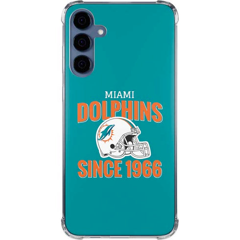 NFL Miami Dolphins Helmet Galaxy A55 5G Clear Case