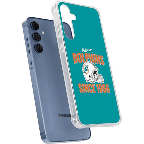 NFL Miami Dolphins Helmet Galaxy A55 5G Clear Case