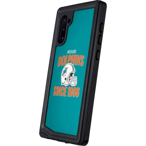 NFL Miami Dolphins Helmet Galaxy Note 10 Waterproof Case