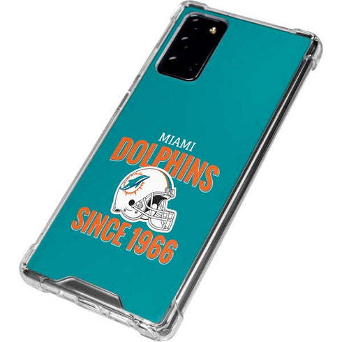 NFL Miami Dolphins Helmet Galaxy Note20 5G Clear Case