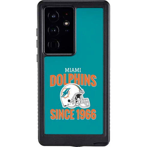NFL Miami Dolphins Helmet Galaxy S24 Ultra Waterproof Case