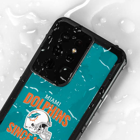 NFL Miami Dolphins Helmet Galaxy S24 Ultra Waterproof Case