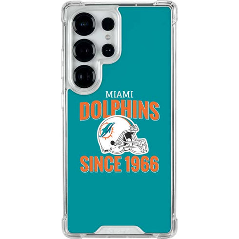 NFL Miami Dolphins Helmet Galaxy S25 Ultra Clear Case