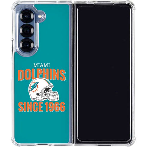 NFL Miami Dolphins Helmet Galaxy Z Fold6 Clear Case