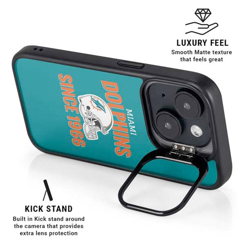 NFL Miami Dolphins Helmet iPhone 14 Plus Kickstand Case