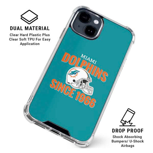 NFL Miami Dolphins Helmet iPhone 15 Clear Case